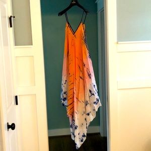 Stunning Roller Rabbit one size handkerchief tie dye dress- worn once!